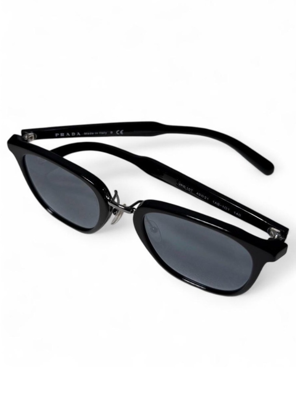 Authentic Prada VPR 10T Eyeglass Frames Black Italy Tinted Prescription Lenses